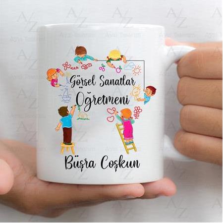 Kişiye Özel Görsel Sanatlar Öğretmeni  Tasarım Kupa Bardak