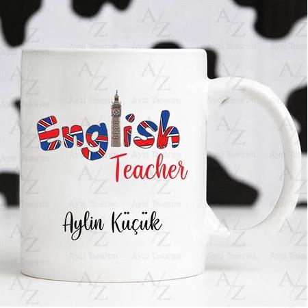 Kişiye Özel İngilizce Öğretmeni Tasarım Kupa Bardak