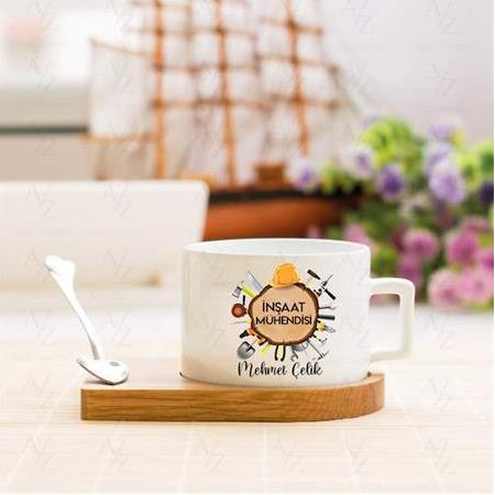 Kişiye Özel İnşaat Mühendisi Tasarım Lüks Fincan