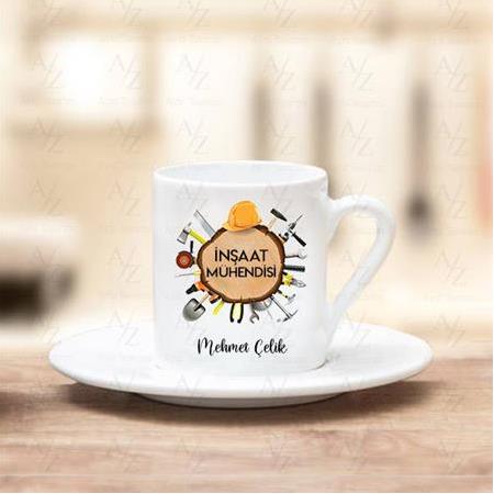 Kişiye Özel İnşaat Mühendisi Tasarım Kahve Fincanı