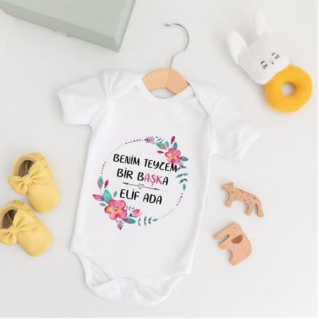 Kişiye Özel Benim Teyzem Bir Başka Yazılı Bebek Hediye Bebek Body Zıbın