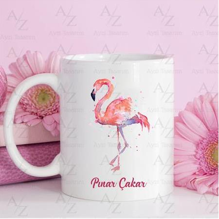 Kişiye Özel Flamingo Tasarım Kupa Bardak